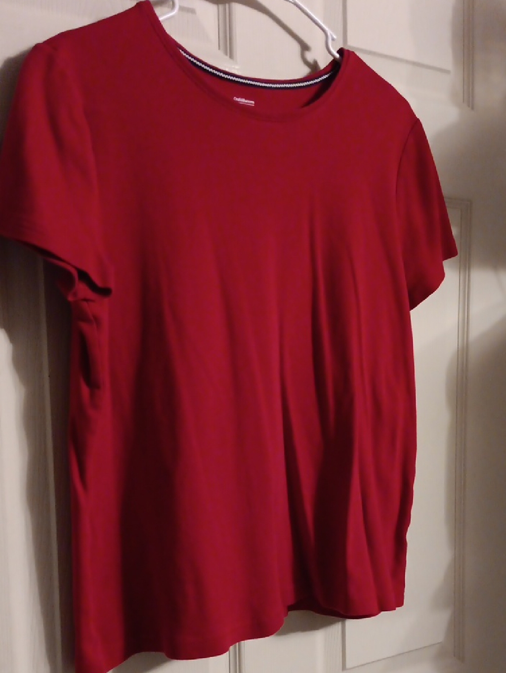 croft & barrow Red Short Sleeve Crew Neck Tee